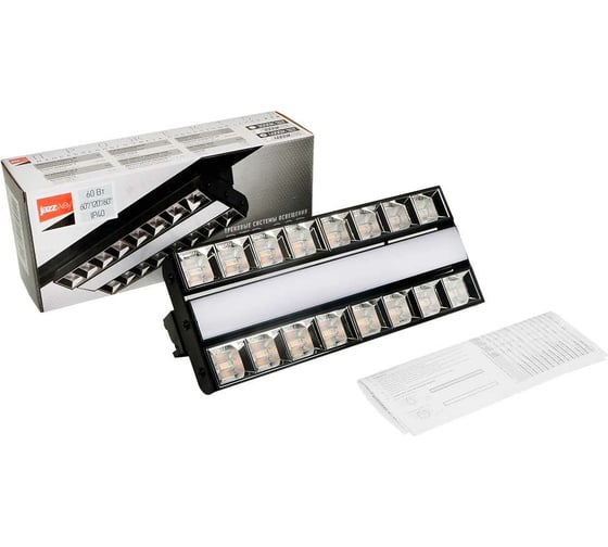 Светильник Jazzway светодиодный трековый PTR 2260R 1F2S 60Вт 4000К IP40 60град./120град./60град. 280мм BL черный 5039599