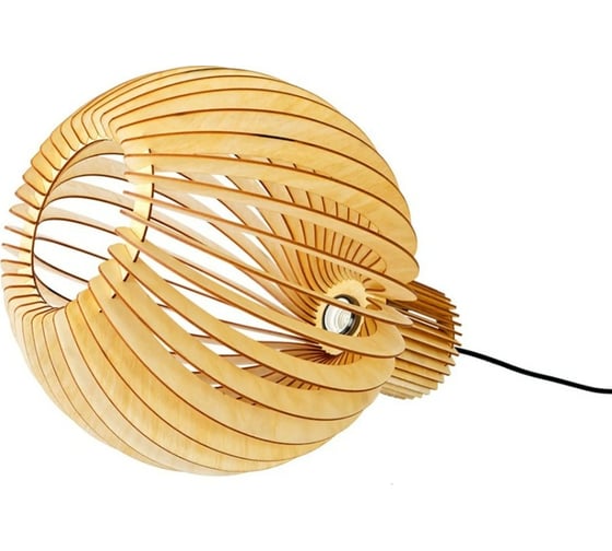 Подвесной светильник из дерева GLANZEN KLOT ART-0011-60-nude КА-00008379