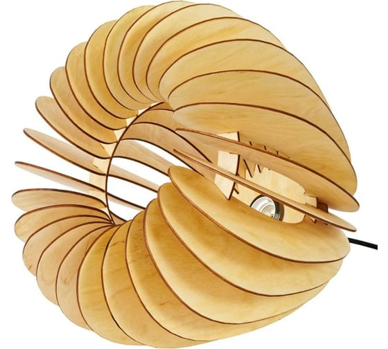 Подвесной светильник из дерева GLANZEN VOLUM ART-0018-60-nude КА-00008237