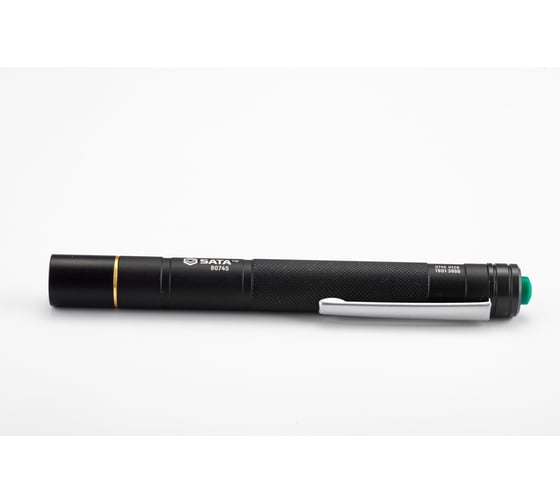 Светодиодный фонарь Sata (130мм.) (1LED, 2xAAA) Penlight (черный) 90745