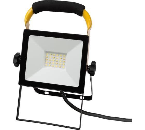 Светодиодный прожектор TDM ELECTRIC сдо-04-030н-п (переносной) 30 вт, 6500 к, ip65, черный, народный SQ0336-0200