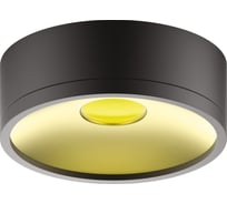 Светильник Gauss Overhead накл цил 17W 1100lm 4000K 170-240V IP20 140x50мм черный золото LED HD041