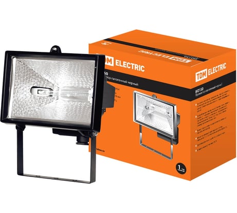 Галогенный прожектор черный TDM ИО150 SQ0301-0002