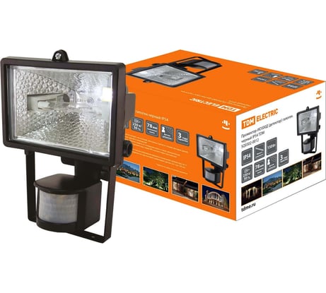 Прожектор галогенный черный TDM ELECTRIC ИО500Д SQ0302-0012