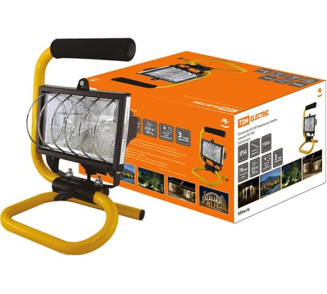 Прожектор галогенный черный TDM ELECTRIC ИО150П SQ0302-0013