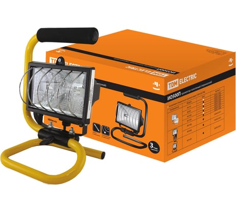 Прожектор галогенный черный TDM ИО500П SQ0302-0014