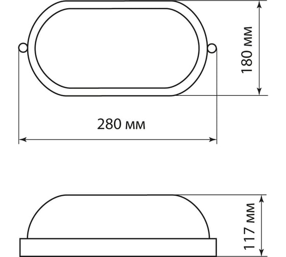 Светильник белый/овал TDM ELECTRIC НПБ1201 SQ0303-0028