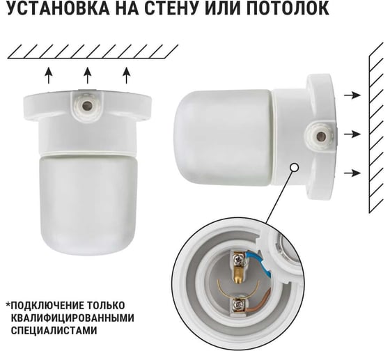 Настенно-потолочный светильник TDM ELECTRIC НПБ400, для сауны, белый, SQ0303-0048