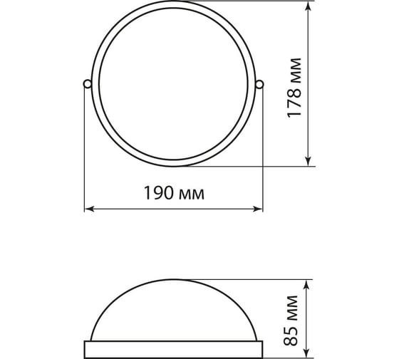 Светильник белый/круг TDM ELECTRIC НПБ1301 SQ0303-0030