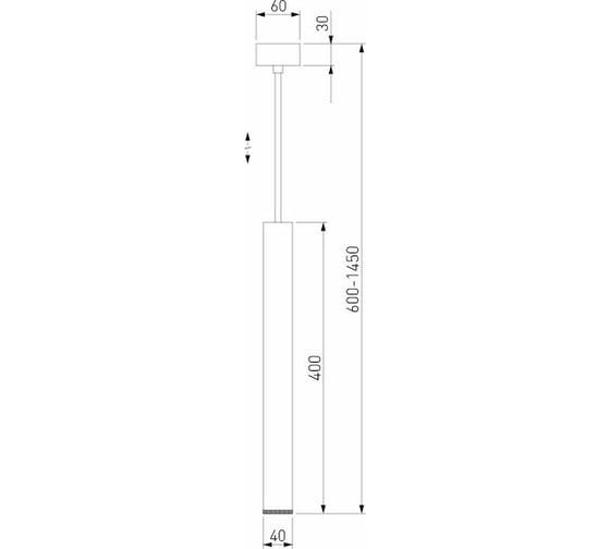 Подвесной светодиодный светильник Elektrostandard 7W 4200K (чёрный) a062425