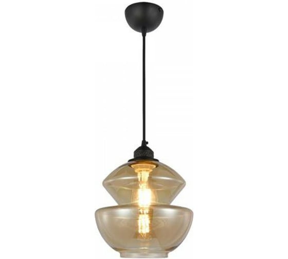 Декоративный светильник на подвесе HOROZ ELECTRIC HARMONY-1 Янтарный E27 1M СТЕКЛО 021-017-0001 HRZ33003030