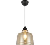 Декоративный светильник на подвесе HOROZ ELECTRIC SHARP Янтарный E27 1M СТЕКЛО 021-019-0001 HRZ33003036