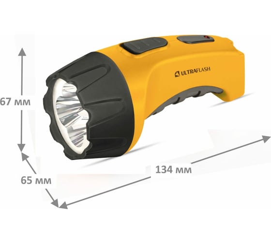 Аккумуляторный фонарь Ultraflash LED3804M1 (220В, желтый/черный, 5 LED, SLA, пластик, коробка) 14930
