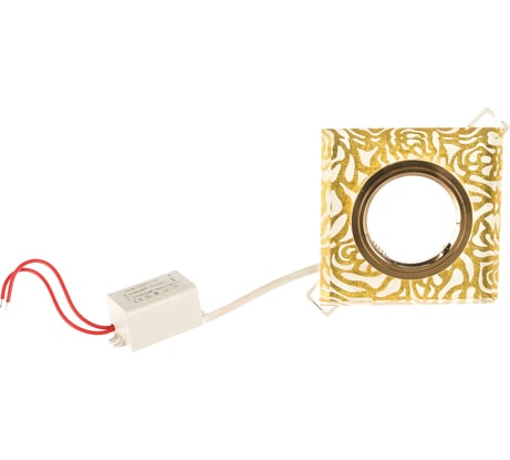 Светильник Gauss Backlight квадрат Золотой узор/Золото, Gu5.3, LED 2700K SQ BL063