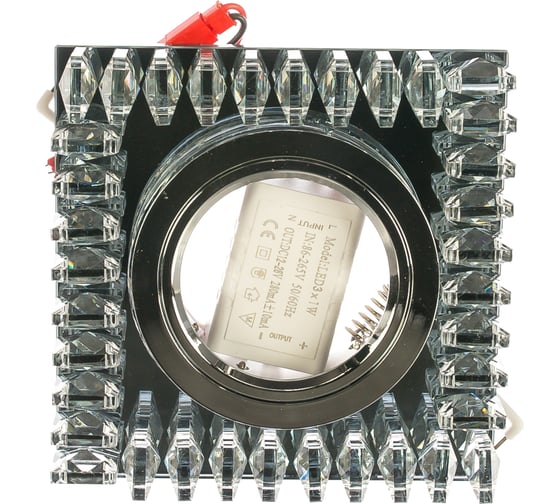 Светильник Gauss Backlight Квадрат. Черн.Кристал/Хром, Gu5.3, LED 2700K BL031
