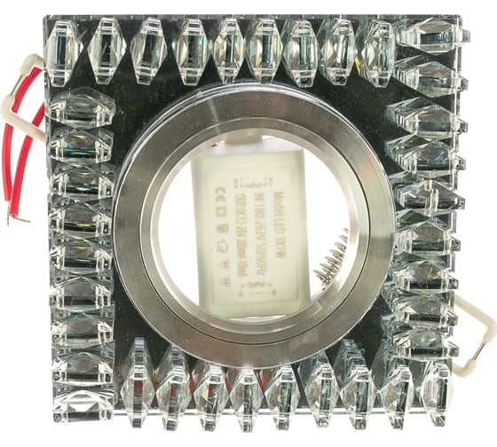 Светильник Gauss Backlight квадрат Черн.Кристал/Хром, Gu5.3, LED 4100K SQ BL032