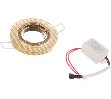 Светильник Gauss Backlight Круг гран. Золотые нити/Золото, Gu5.3, LED 2700K BL080