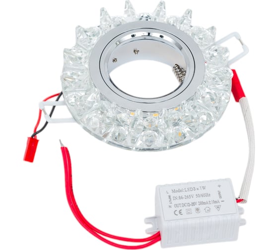 Светильник Gauss Backlight Кругл. Кристалл/Хром, Gu5.3, LED 2700K BL037