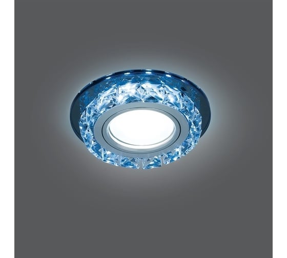 Светильник Gauss Backlight Кругл. Черный/Кристалл/Хром, Gu5.3, LED 4100K SQ BL042