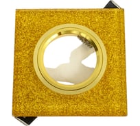 Светильник Gauss Mirror квадрат, кристалл золото/Золото, Gu5.3 SQ RR011