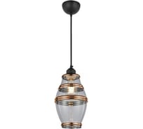 Декоративный светильник на подвесе HOROZ ELECTRIC ELEMENT-2 прозрачный/медь E27 1M СТЕКЛО 021-015-0002 HRZ33003023