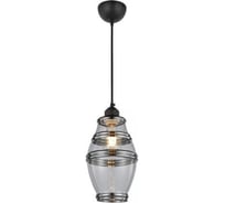 Декоративный светильник на подвесе HOROZ ELECTRIC ELEMENT-2 прозрачный/хром E27 1M СТЕКЛО 021-015-0002 HRZ33003024