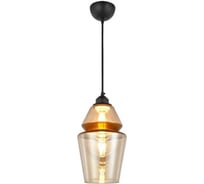 Декоративный светильник на подвесе HOROZ ELECTRIC SPARK-2 Янтарный/медь E27 1M СТЕКЛО 021-016-0002 HRZ33003028