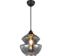 Декоративный светильник на подвесе HOROZ ELECTRIC HARMONY-1 Титановый E27 1M СТЕКЛО 021-017-0001 HRZ33003029