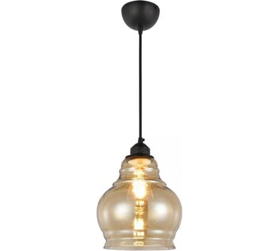 Декоративный светильник на подвесе HOROZ ELECTRIC RONDO Янтарный E27 1M СТЕКЛО 021-018-0001 HRZ33003034 1