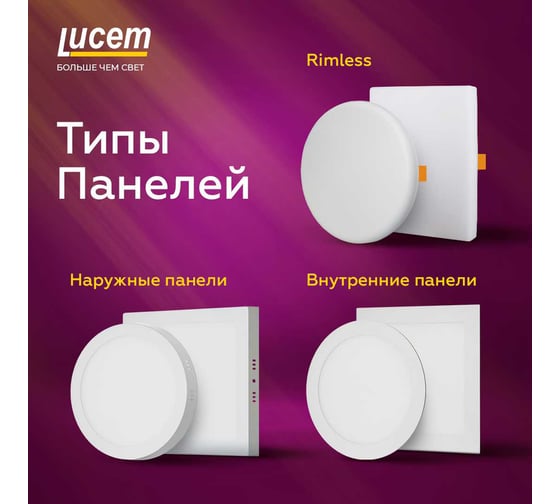 Светодиодная осветительная панель Lucem LM-SLPS- 12W FLSLPS120065L