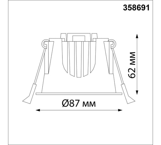 Встраиваемый светодиодный светильник Novotech LED 10W KNOF 358691