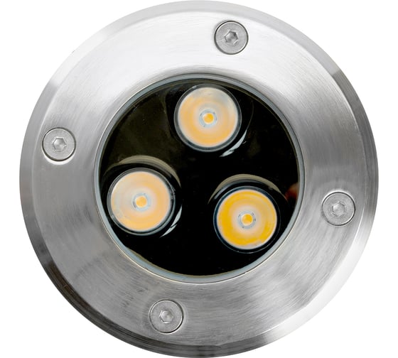 Светодиодный тротуарный светильник (грунтовый) FERON SP2801 ,3LED, 4000К,3W, AC12-24 100xH80mm,вн.диаметр:70mm, IP67 48345