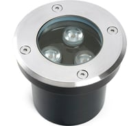 Светодиодный тротуарный (грунтовый) светильник FERON SP2801 3W, 3000К, AC12-24 D100xH80mm,вн.диаметр:70m 48452