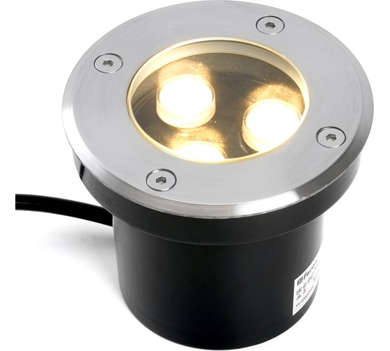 Светодиодный тротуарный (грунтовый) светильник FERON SP2801 3W, 3000К, AC12-24 D100xH80mm,вн.диаметр:70m 48452