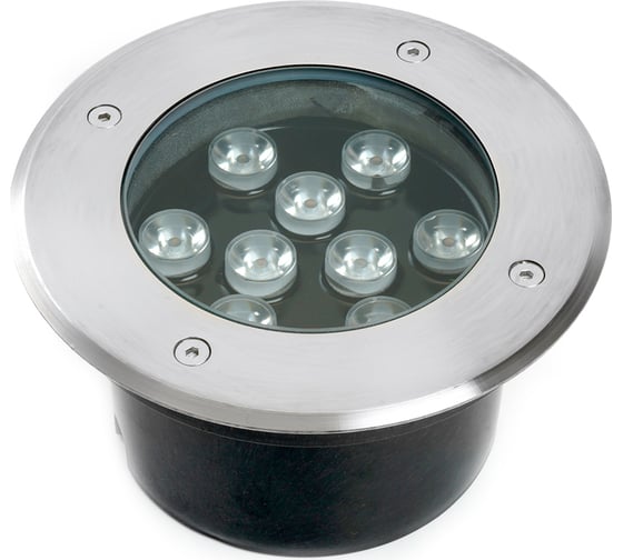 Светодиодный тротуарный (грунтовый) светильник FERON SP2803 9LED, 3000К ,10W, AC12V 160xH90mm,вн.диаметр:110mm, IP67 48469 1