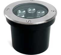 Светодиодный тротуарный (грунтовый) светильник FERON SP2802 6LED, 4000К,6W,AC12-24V, D120xH90mm,вн.диаметр:90m 48346