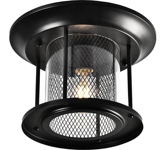 Садово-парковый светильник FERON PL723 на потолок 60W E27 230V, черный 48387