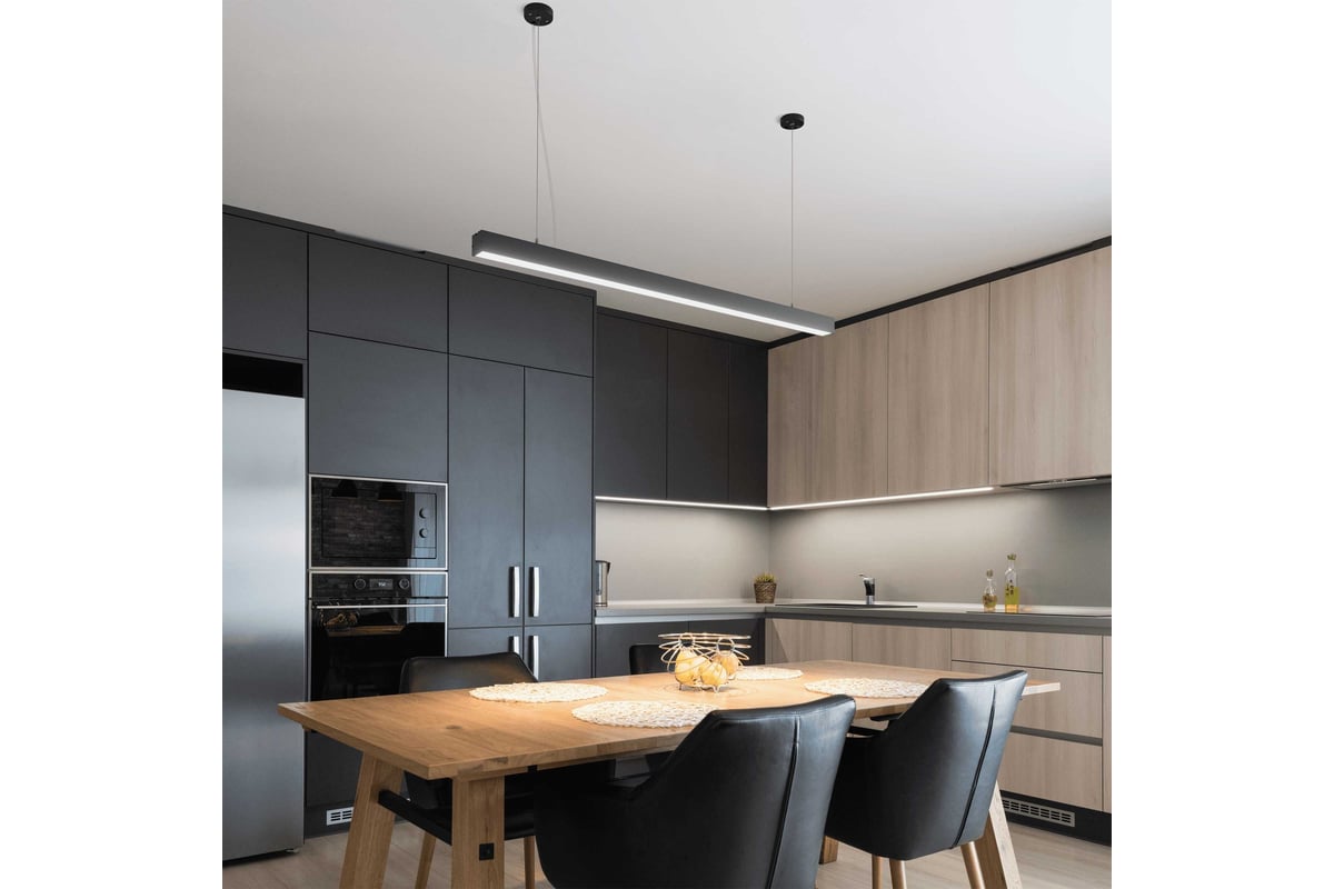 Линейный подвесной светодиодный светильник Apeyron 24Вт, ip40, 4x4х100 ...