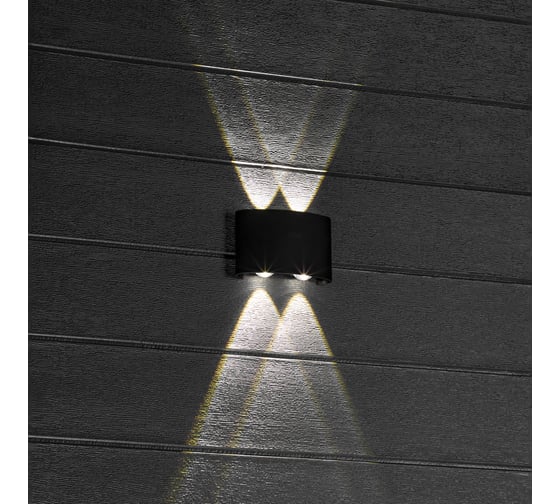 Настенный накладной светильник duwi NUOVO LED 4Вт ABS пластик 4200К IP54 черный 4 луча 24773 3