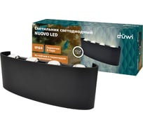 Настенный накладной светильник duwi NUOVO LED 8Вт ABS пластик 4200К IP54 черный 8 лучей 24775 7