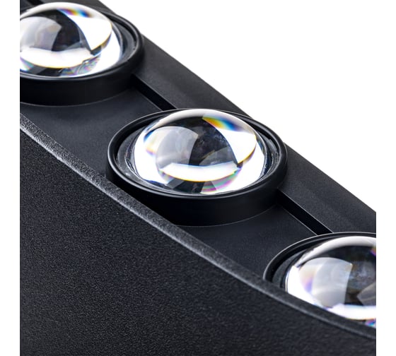 Настенный накладной светильник duwi NUOVO LED 8Вт ABS пластик 4200К IP54 черный 8 лучей 24775 7