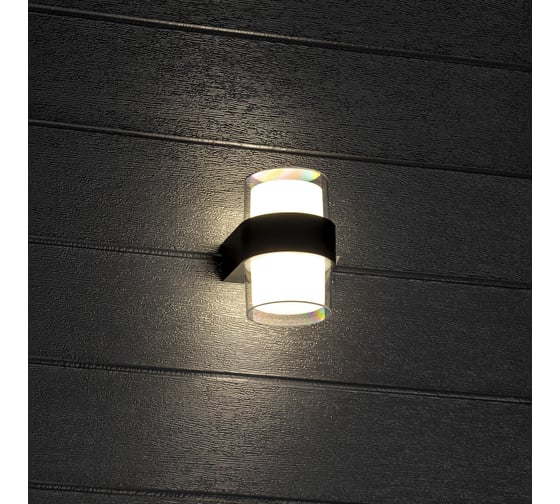 Настенный накладной светильник duwi NUOVO LED 6Вт ABS пластик 4200К IP 54 черный 24779 5