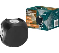 Настенный накладной светильник duwi NUOVO LED 4Вт ABS пластик 4200К IP 54 черный 4 луча 24789 4