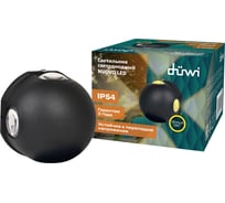 Настенный накладной светильник duwi NUOVO LED 4Вт ABS пластик 3000К IP 54 черный 4 луча 24790 0