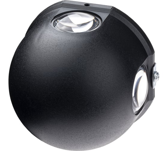 Настенный накладной светильник duwi NUOVO LED 4Вт ABS пластик 3000К IP 54 черный 4 луча 24790 0