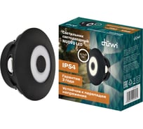 Настенный накладной светильник duwi NUOVO LED 8Вт ABS пластик 4200К IP 54 черный 6 лучей 24793 1