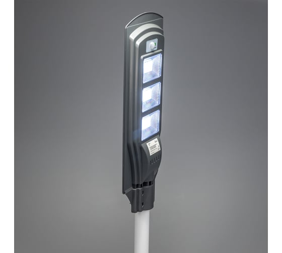 Светодиодный светильник duwi Solar LED PRO на солнечных батареях 5 режимов освещения ДУ 60 Вт 6500К 1000Лм IP65 с датчиком движения и фотосенсором черный 24292 9