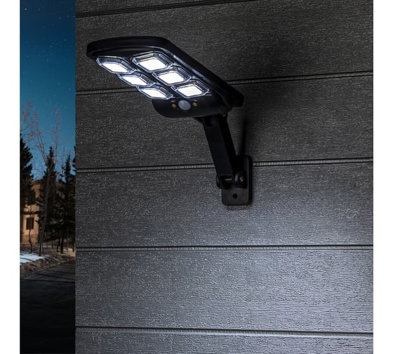 Светодиодный светильник duwi Solar LED PRO на солнечных батареях 3 режима освещения ДУ 20 Вт 6500К 450Лм IP65 с датчиком движения и фотосенсором черный 24290 5