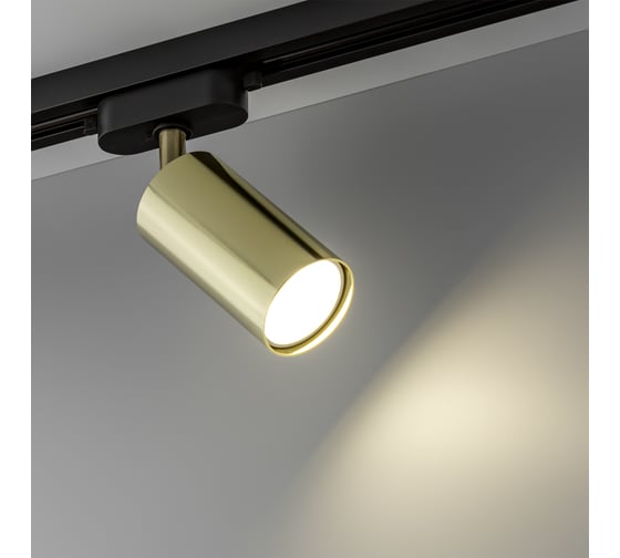 Трековый поворотный светильник RITTER Artline цилиндр 55x100mm GU10 230В алюминий золото 59878 1