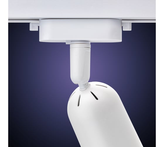 Трековый поворотный светильник RITTER Artline цилиндр 55x87mm GU10 230В пластик 4м2 белый 59869 9